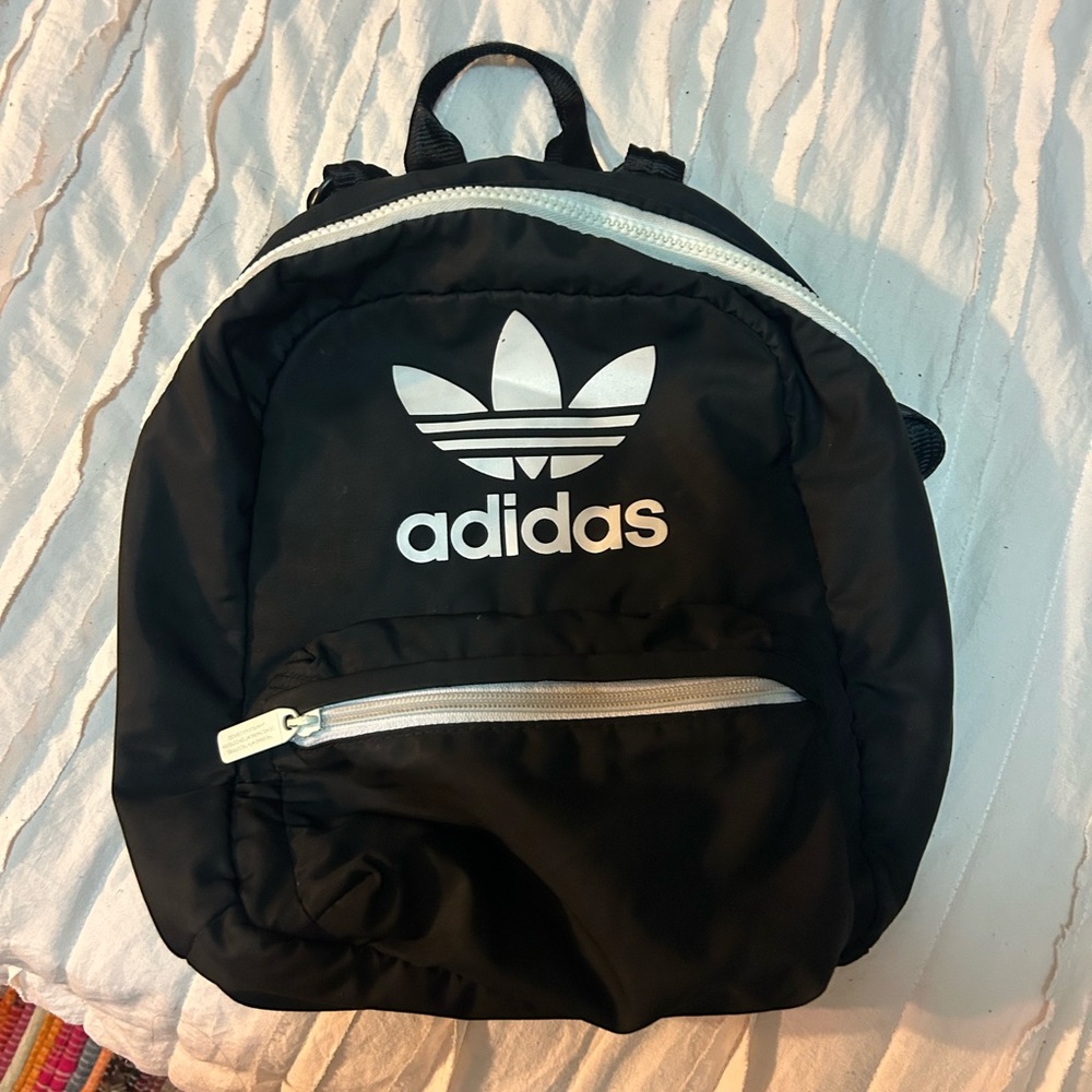 Adidas Black and White Backpack